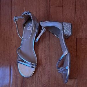 Dolce Vita strappy silver rhinestone heels sequins